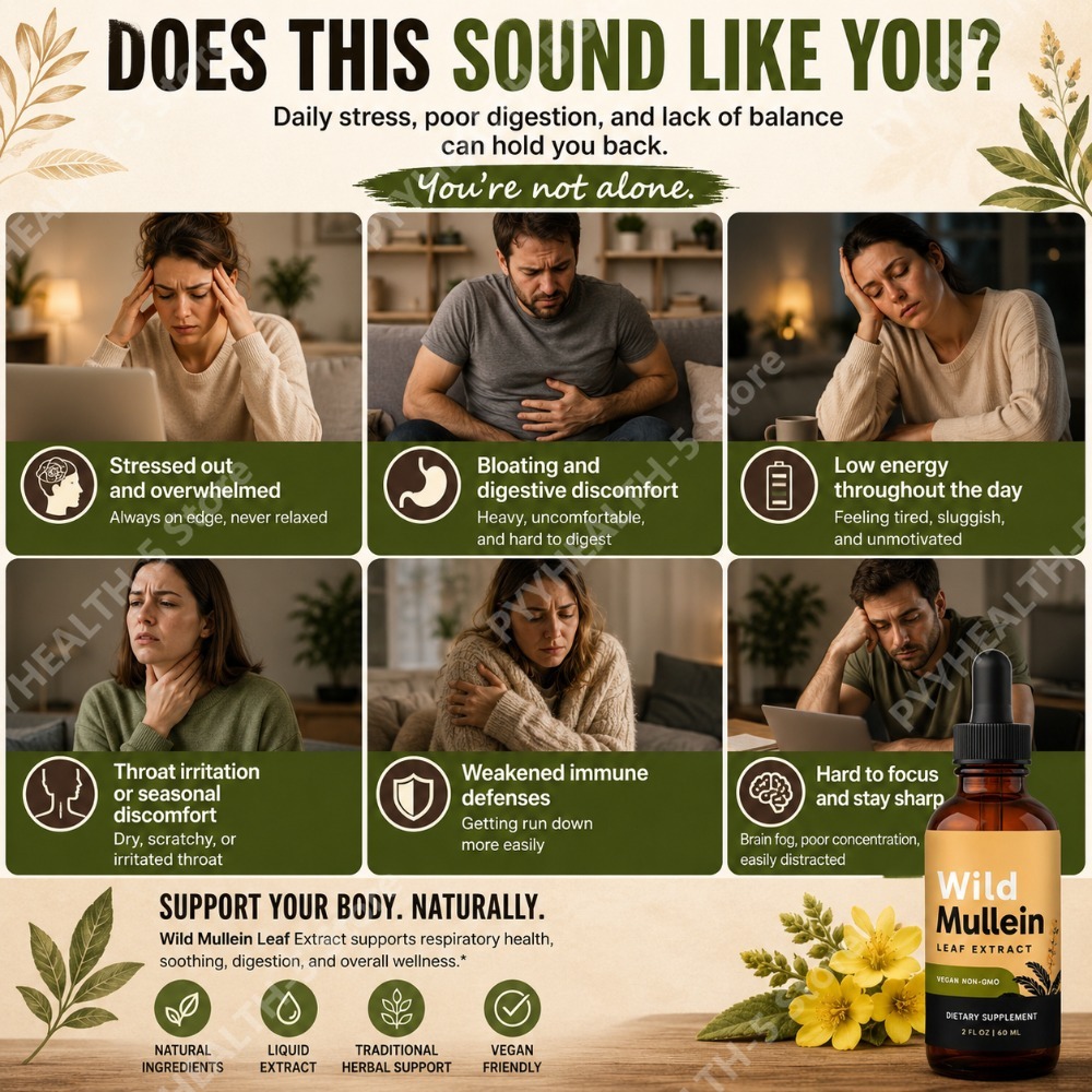 Wild Mullein Leaf Drops with G - مراجعة Herbal Wellness وسعره