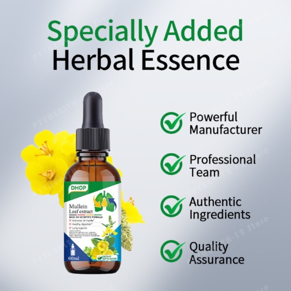 Mullein Leaf Extract Drops 60m - مراجعة Herbal Wellness وسعره