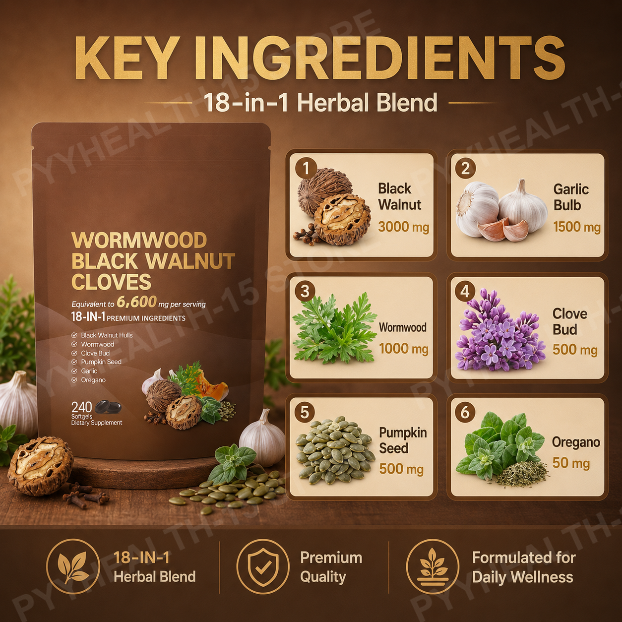 18-in-1 Wormwood Black Walnut  - مراجعة Herbal Wellness وسعره